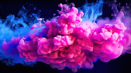 Obraz premium Gorgeous Abstract smoky cloud, vivid vibrant colors, blue, pink, purple background