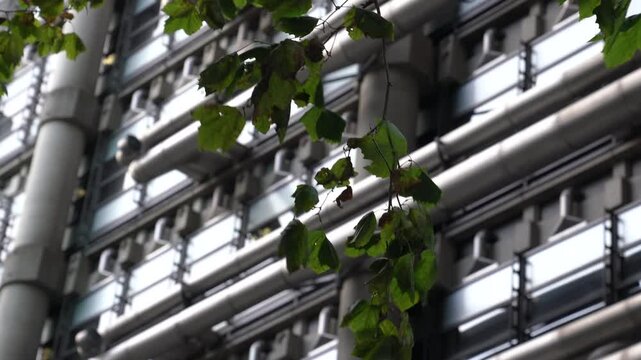 Metallic Facade The Lloyds Building, Lloyds Of London Tower, London Financial District