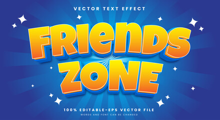 Friends zone editable text effect Template with modern style