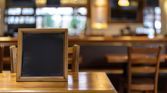 Restaurant Empty Menu Board and Chalkboard Menu Sign - A Blank Canvas for Culinary Offerings. The Chalkboard's Surface Awaits the Handwriting of Delicious Dishes, Prices, and Specials. The Empty Menu 