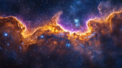 Obraz premium Beautiful nebula with colorful galaxies and star, Space galaxy with star