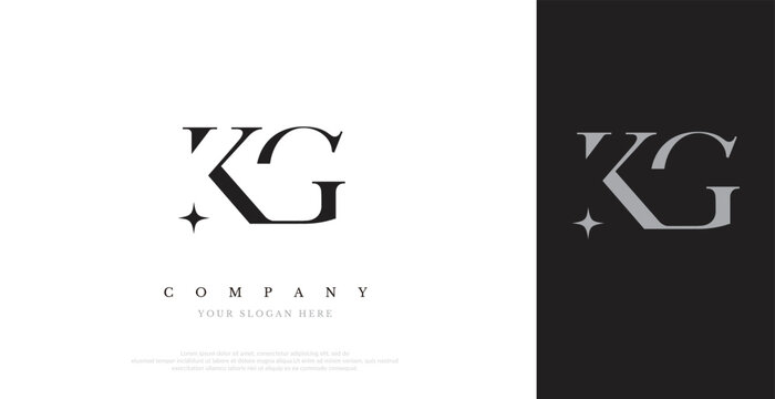 Initial KG Logo Design Vector 