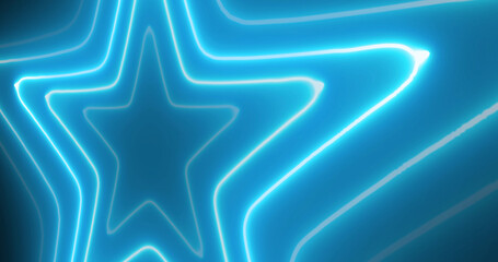 Obraz premium Award show title intro music video background star animation 3d. Floodlight stage show vj loop showtec party flash light beam display light matrix motion graphic bg. Creative star nightclub bg