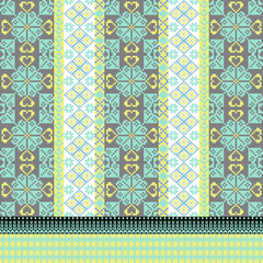 Art Abstract with Pixel Art Designs. Traditional Cross Stitch needlework. Geometric Ethnic Pattern, Embroidery, Textile Ornamental, Fabric, Hand Stitch Pattern, Cultural Stitching Pixel Art