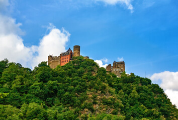 Castle Schonburg, Oberwesel, Rhine-Palatinate, Germany, Europe.