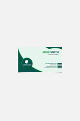 Double-sided creative business card template. Modern presentation card with company logo. Vector business card template. Visiting card for business and personal use. Vector illustration design.