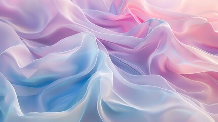 Fototapeta premium A soft, flowing fabric with pastel colors creating a dreamy, ethereal effect.