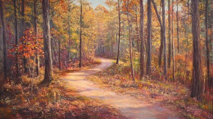 Obraz premium Autumn Forest Path