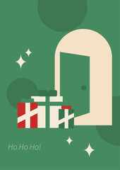 Elegant Holiday Greeting With Christmas Element