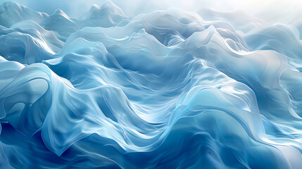 Obraz premium Ethereal Waves of Blue in Serene Nature
