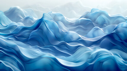 Obraz premium Abstract Waves in Blue Tones
