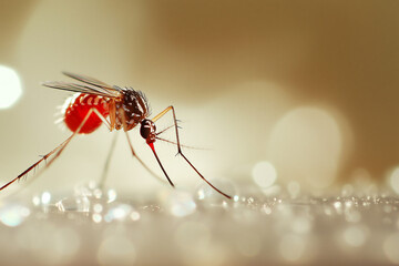 Mosquito bite, close up