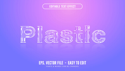 Plastic editable text effect