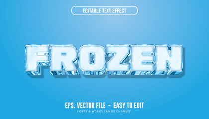 Frozen editable text effect