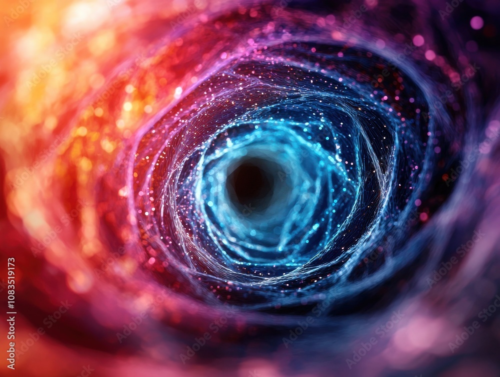 Poster Exploring cosmic vortex outer space digital art sci-fi abstract view galactic concepts
