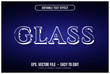 Glass editable text effect