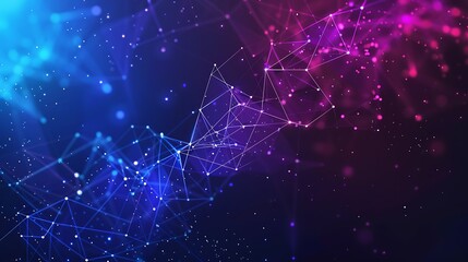 Fototapeta premium A vibrant abstract background featuring interconnected lines and dots, symbolizing data and technology.