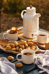 Fototapeta premium coffee and cookies
