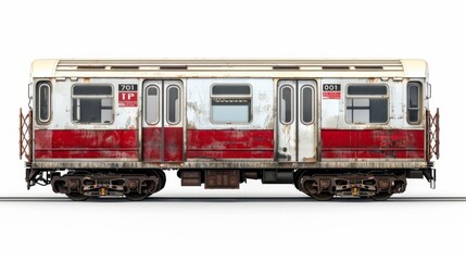 Obraz premium A sports motorcycle with a streamlined body, isolated on a white background