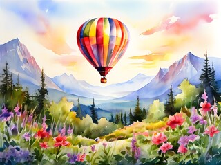 Fototapeta premium Hot air balloon in the sky