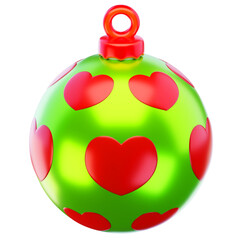Obraz premium Christmas Ball 3d render icon