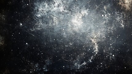 Obraz premium Dark black background with small white dots splatter
