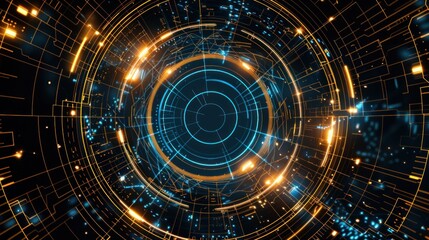 Fototapeta premium Abstract Digital Tunnel