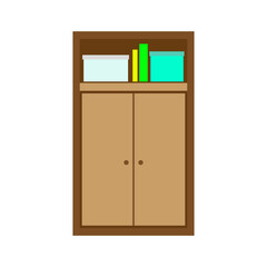 Wardrobe for clothes and shoes. Wardrobe for your design. Wardrobe vector.