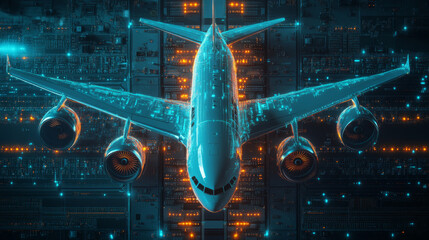 A digital twin is a virtual model of an airplane, using technology like microchips. It's a cutting-edge way to track and manage aircraft, making them more efficient and safe.