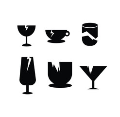 Set of Fragile Icons