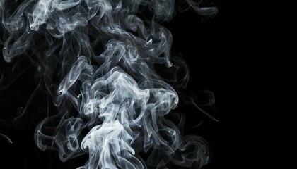 dense smoke on black background