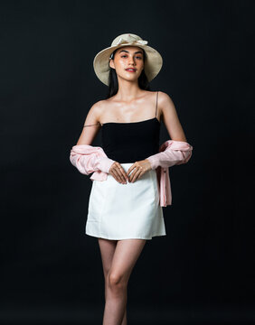 Western Glamour in Black and White: Skirt Mockup Inspiration With a Black background