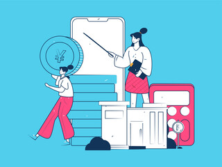 Home loan flat vector concept operation illustration
