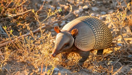 Obraz premium 自然にいるアルマジロ