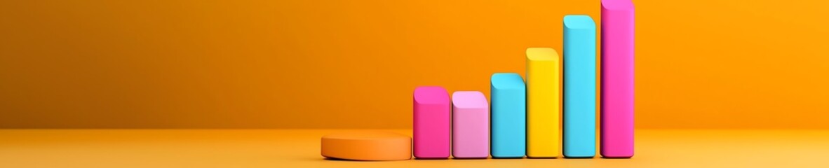 Colorful Bar Graph on Bright Background