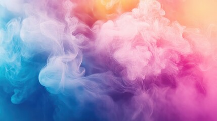 Fototapeta premium Abstract color smoke background with vibrant pink, purple, orange, and blue hues creating a dreamy and expressive atmosphere for creative projects and designs