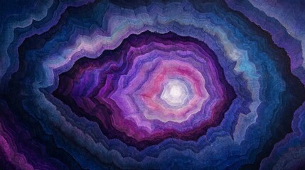 Obraz premium Abstract Swirling Purple and Blue Pattern with White Center