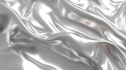 Fototapeta premium Abstract Draped Silver Fabric Texture