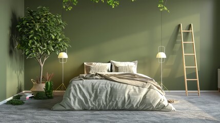 A vintage wooden dresser with brass handles sat against the far wall, holding personal mementos and framed photographs.