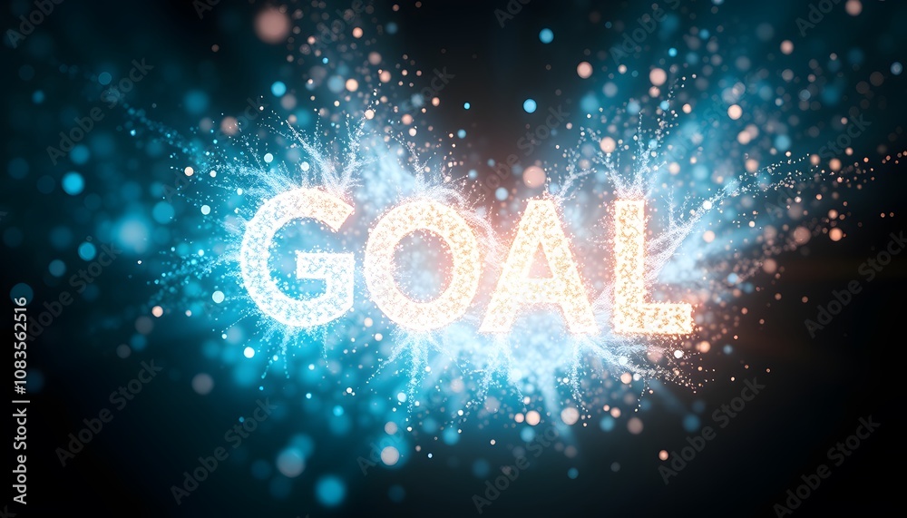 Poster Exploring Digital Business Goals with Glowing Translucent Fluorescence Effects to Enhance Visual Engagement and Representation of Modern Strategies
