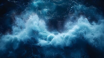 a stromy sea with a huge wave