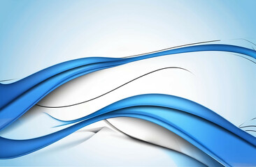 Fototapeta premium abstract blue wave background