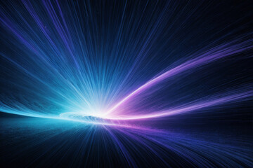 Obraz premium Abstract artwork featuring swirling lines of blue and purple light