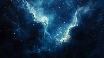 Obraz premium A dark blue night sky with stars and nebulae