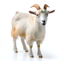 Fototapeta premium The Saanen goat is a large, white breed known for its docile nature and high milk production
