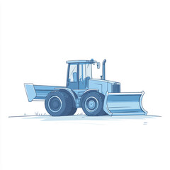 side view of a minimalist grader simple vector