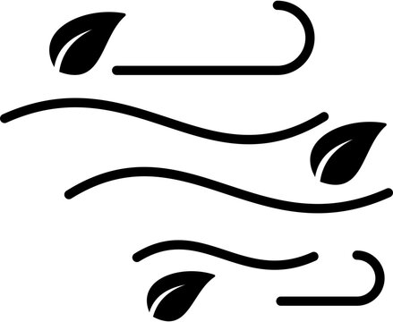 black leaves blowing in the wind clip art preview
