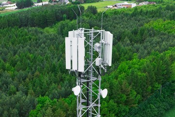 High-Speed Internet Tower in Forested Area