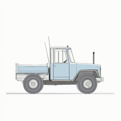 Fototapeta premium side view of a minimalist grader simple vector