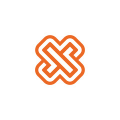 Fototapeta premium Geometric Letter X Logo design template